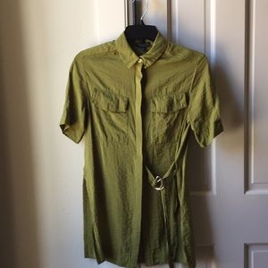 Green TopShop button down tunic